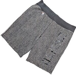 Undefeated Herringbone Fleece Shorts Mens Large Black Gray Chevron Streetwear L